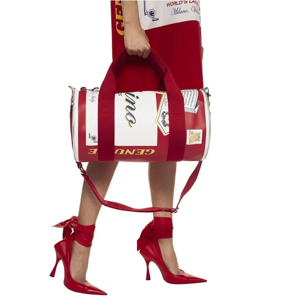 Moschino x Jeremy Scott Budweiser Beer Can Duffel Bag - Leather - White $1200 - Picture 6 of 6